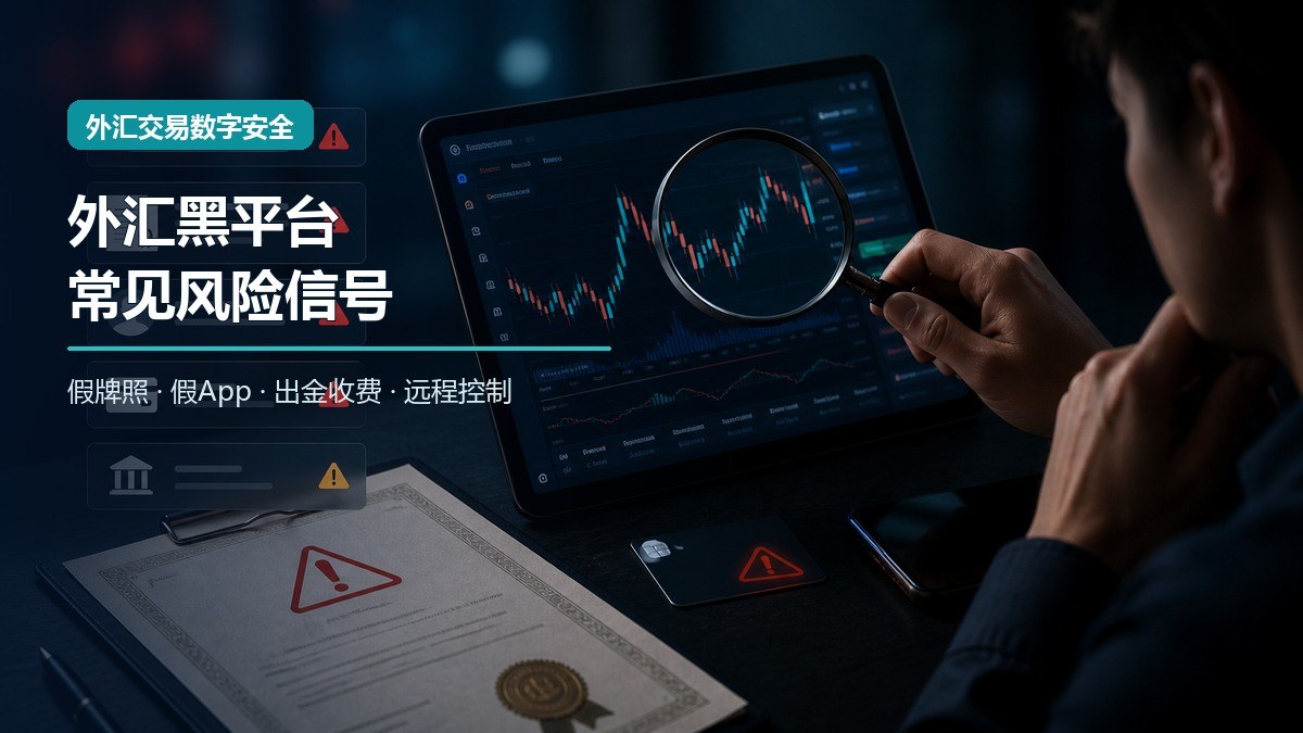 外汇黑平台假牌照假App和出金收费风险信号标题图