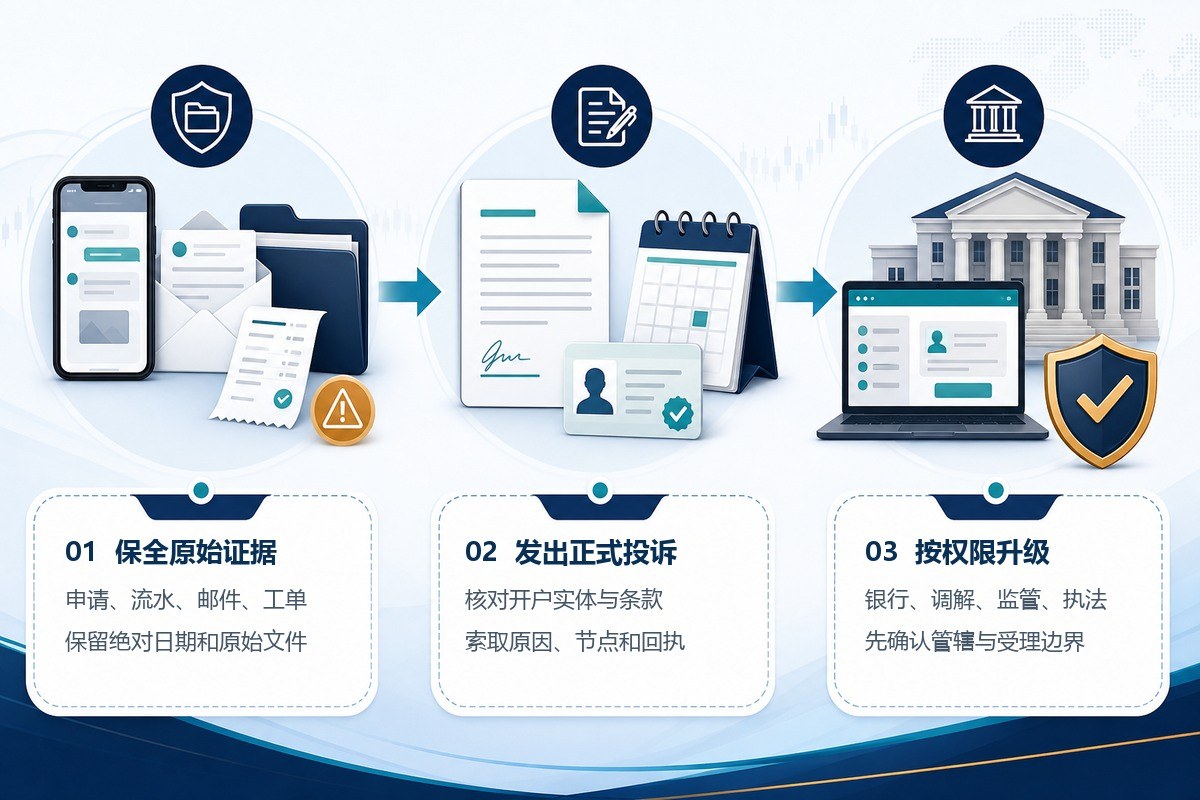 外汇出金争议证据保全正式投诉和升级处理步骤