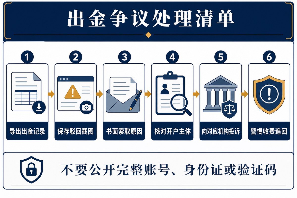 Invadigm出金延迟后的记录导出、书面询问、主体核对和投诉步骤