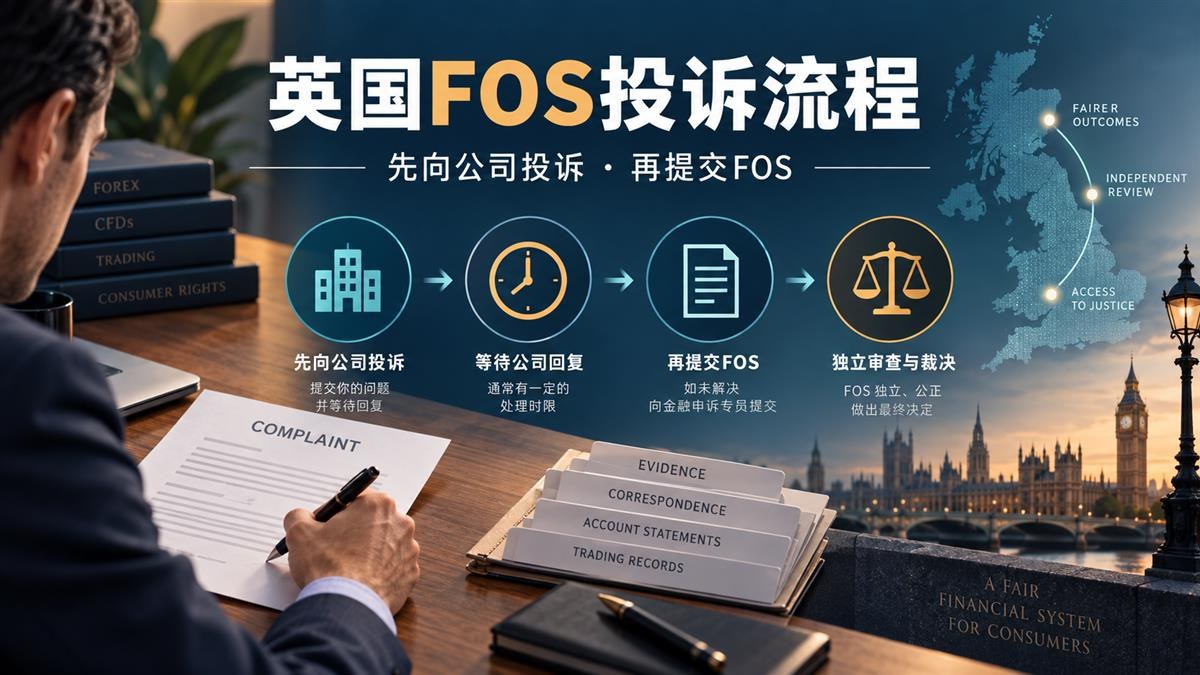 英国FOS外汇与CFD投诉流程：8周回复、6个月期限与证据清单