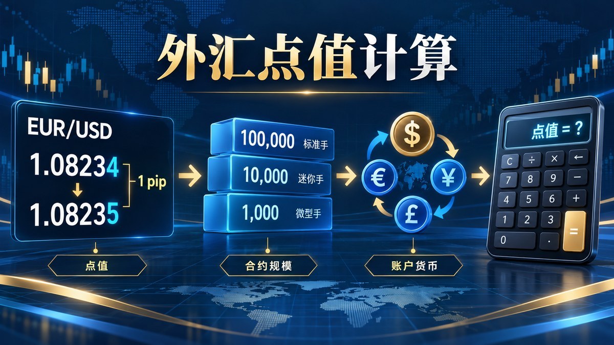 外汇点值怎么算？不同货币对、手数与账户货币计算公式