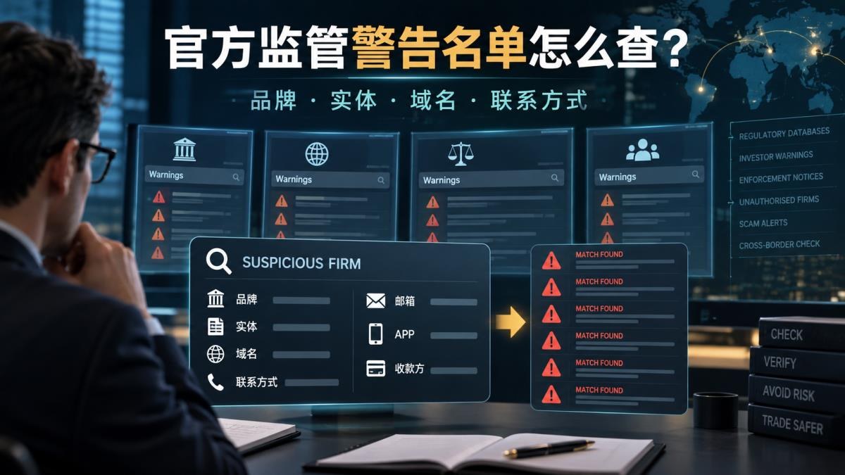 官方监管警告名单与外汇平台授权名录核验标题图